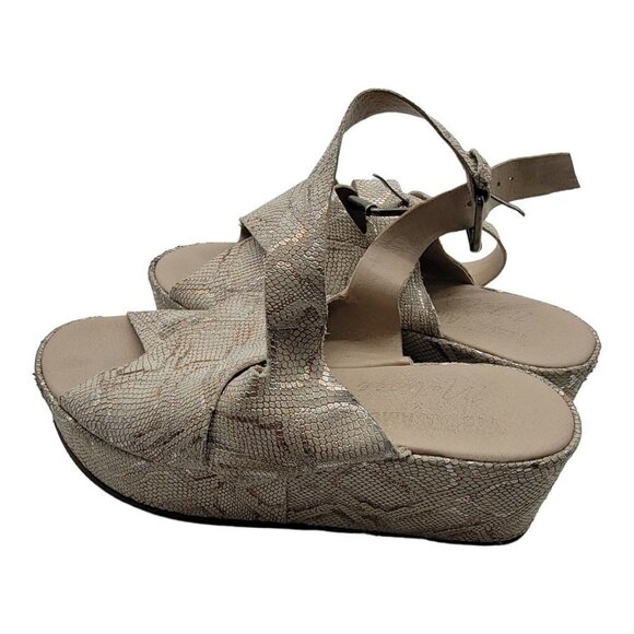 MATISSE X Society Amuse Runaway Snakeskin Print Sandals Size 8M - Picture 4 of 10